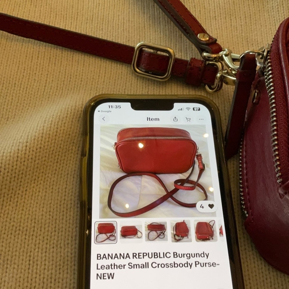 Banana Republic NEW Red Women's LEATHER Bag